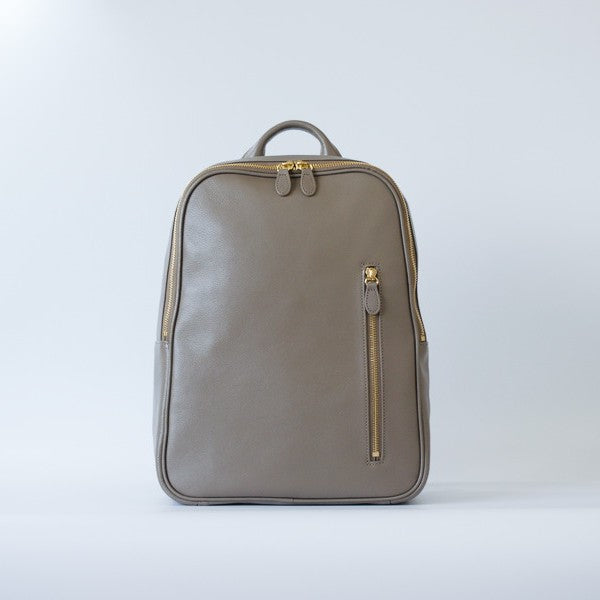 オリーブレザー リュックサック<br>color：Taupe
