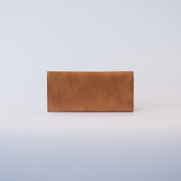 ムラ染めレザーの薄束入れ<br>color：Camel